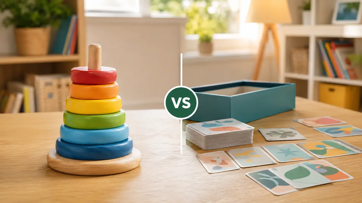 Stacking Toy or Family Card Game: Choose by Age and Skill